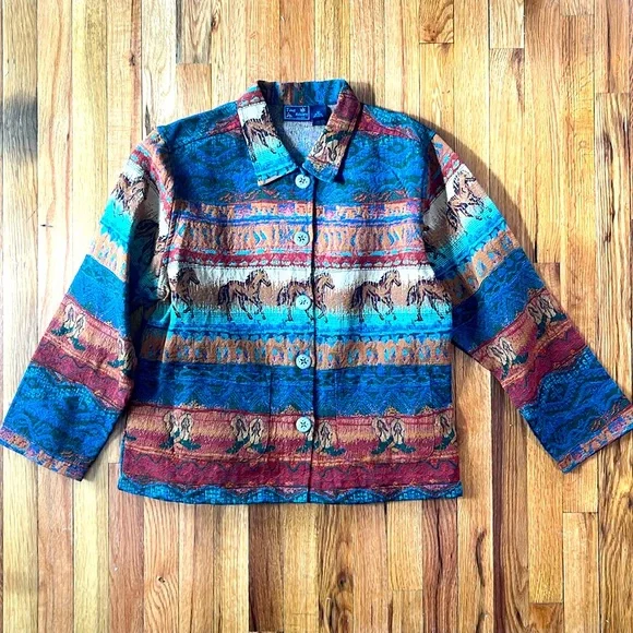 Vintage Western Tapestry Coat - Picture 1 of 10